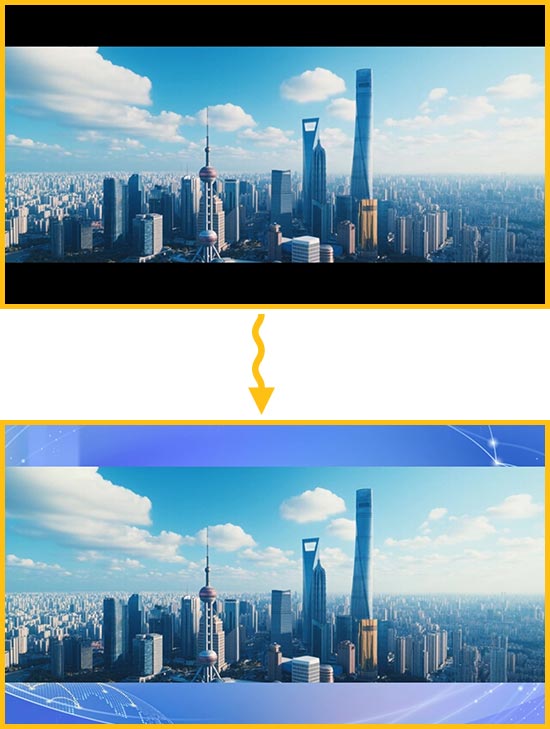 边框填充背景效果图